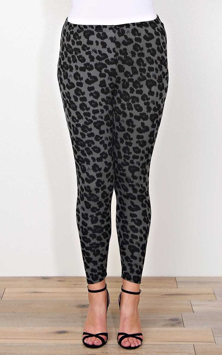 Plus Size Run Wild Knit Leggings - Black Combo in Size 2X by Styles For Less
