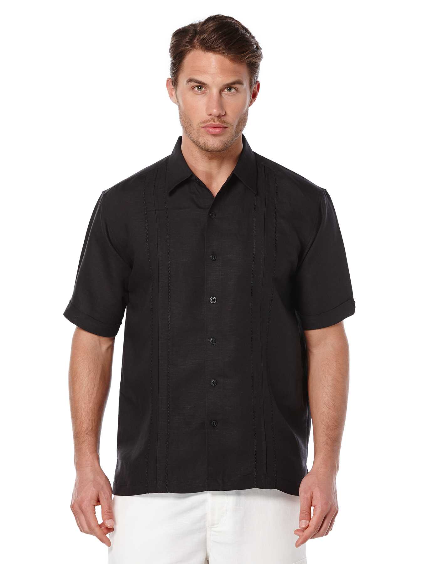 Cubavera Short Sleeve Linen Pleat