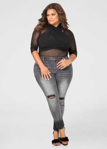 Long Sleeve Mesh Bodysuit