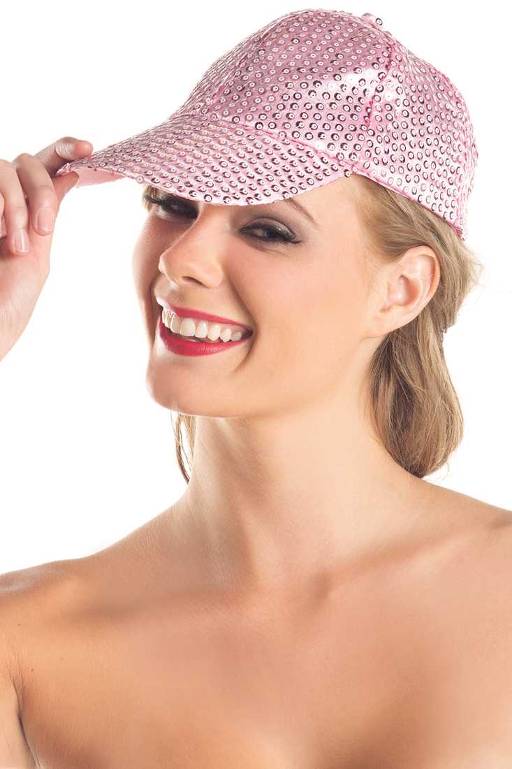 Candy Pink Sequin Baseball Hat