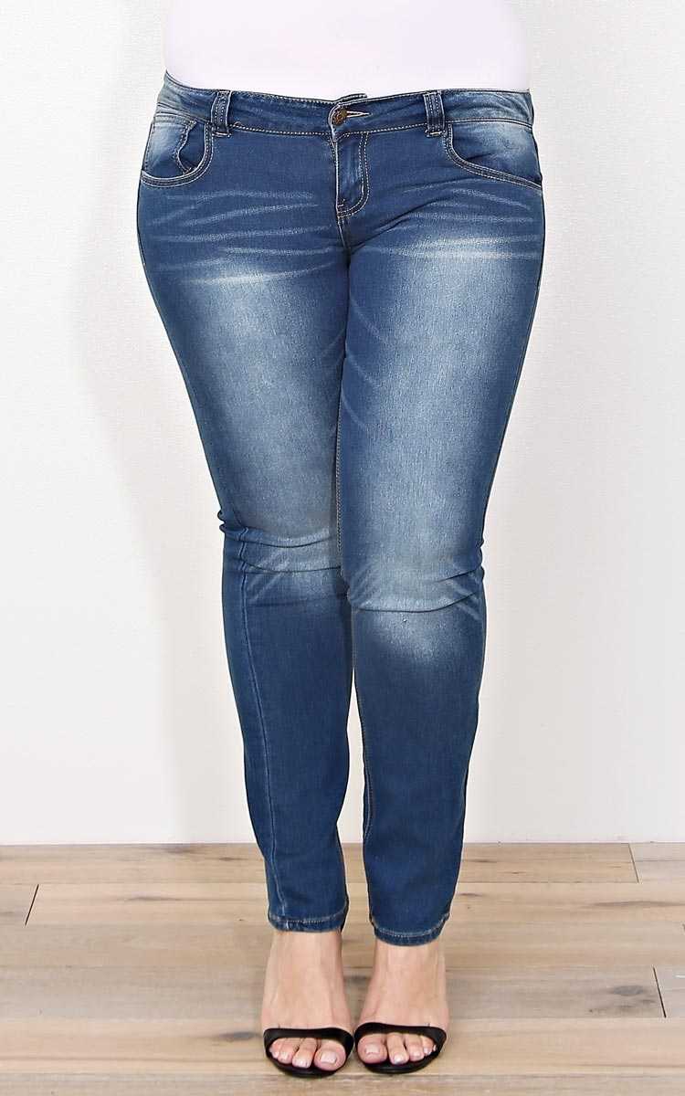 Plus Size Paris Blues Sara Denim Skinny Jeans - Tinted Wash in Size 15 by Styles For Less