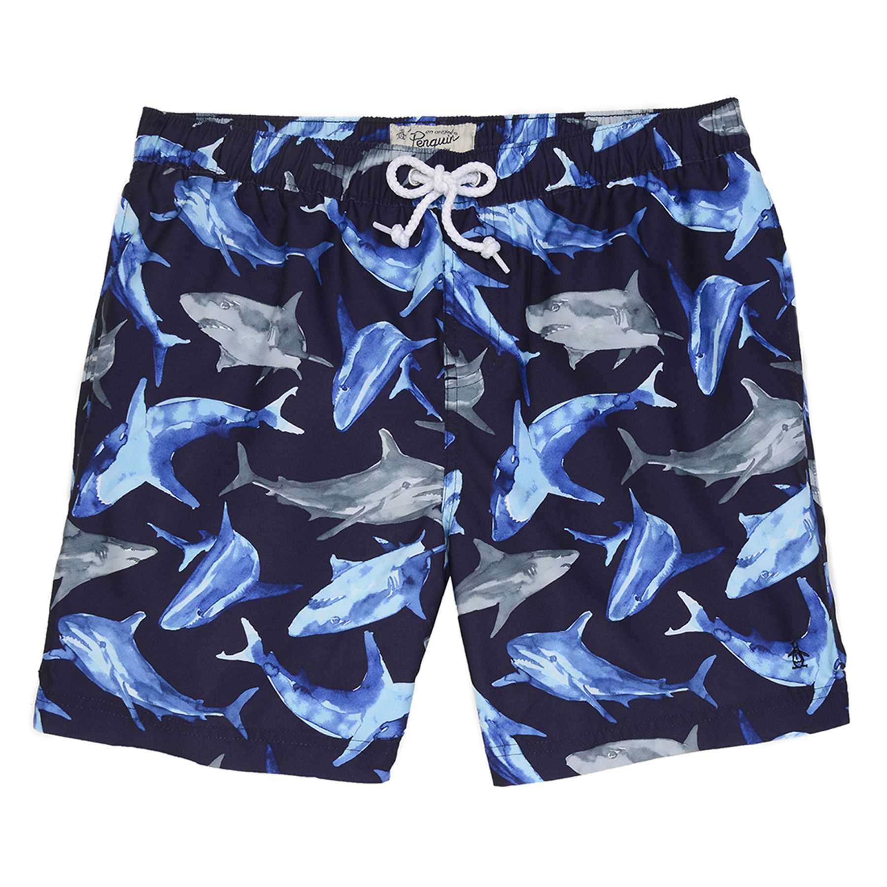 Original Penguin WATERCOLOR SHARK SWIM VOLLEY