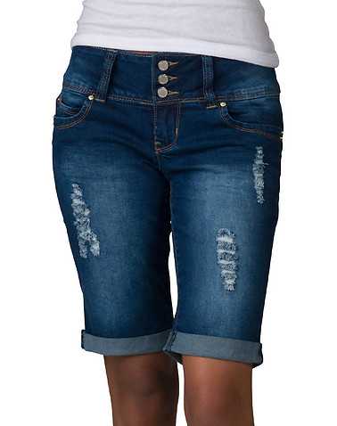 YMI WOMENS Dark Blue Clothing / Denim Shorts