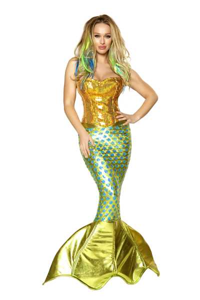 Gold Turquoise 2pc Siren of the Sea Costume