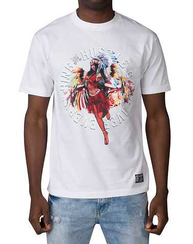 HUSTLE GANG MENS White Clothing / Tops XL