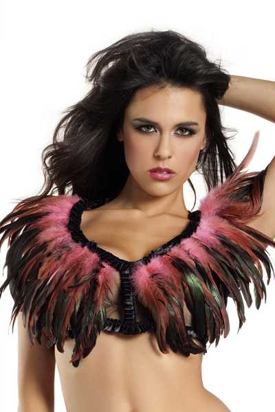 PINK FEATHER TOP