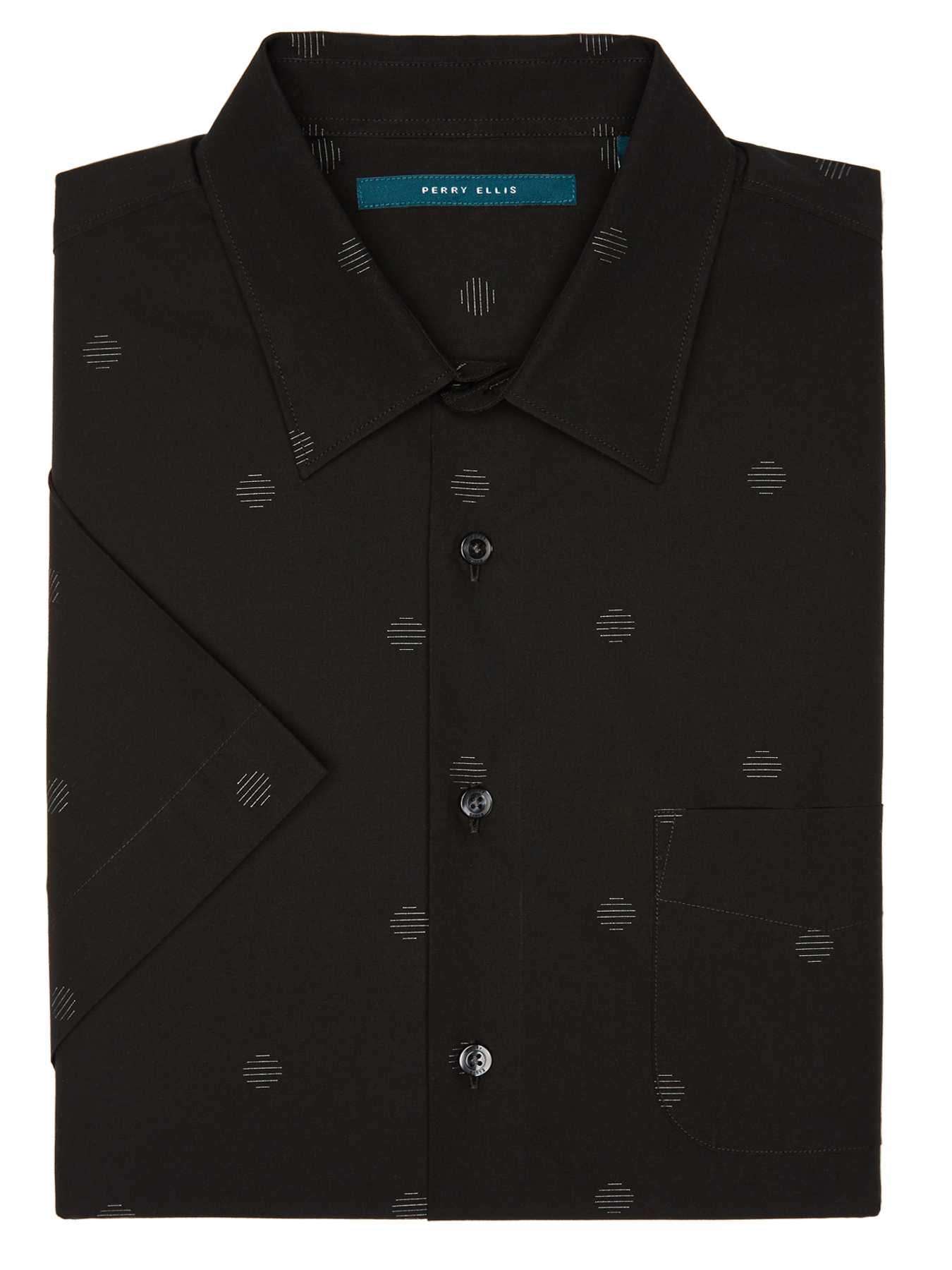 Perry Ellis Short Sleeve Large Dot Shirt