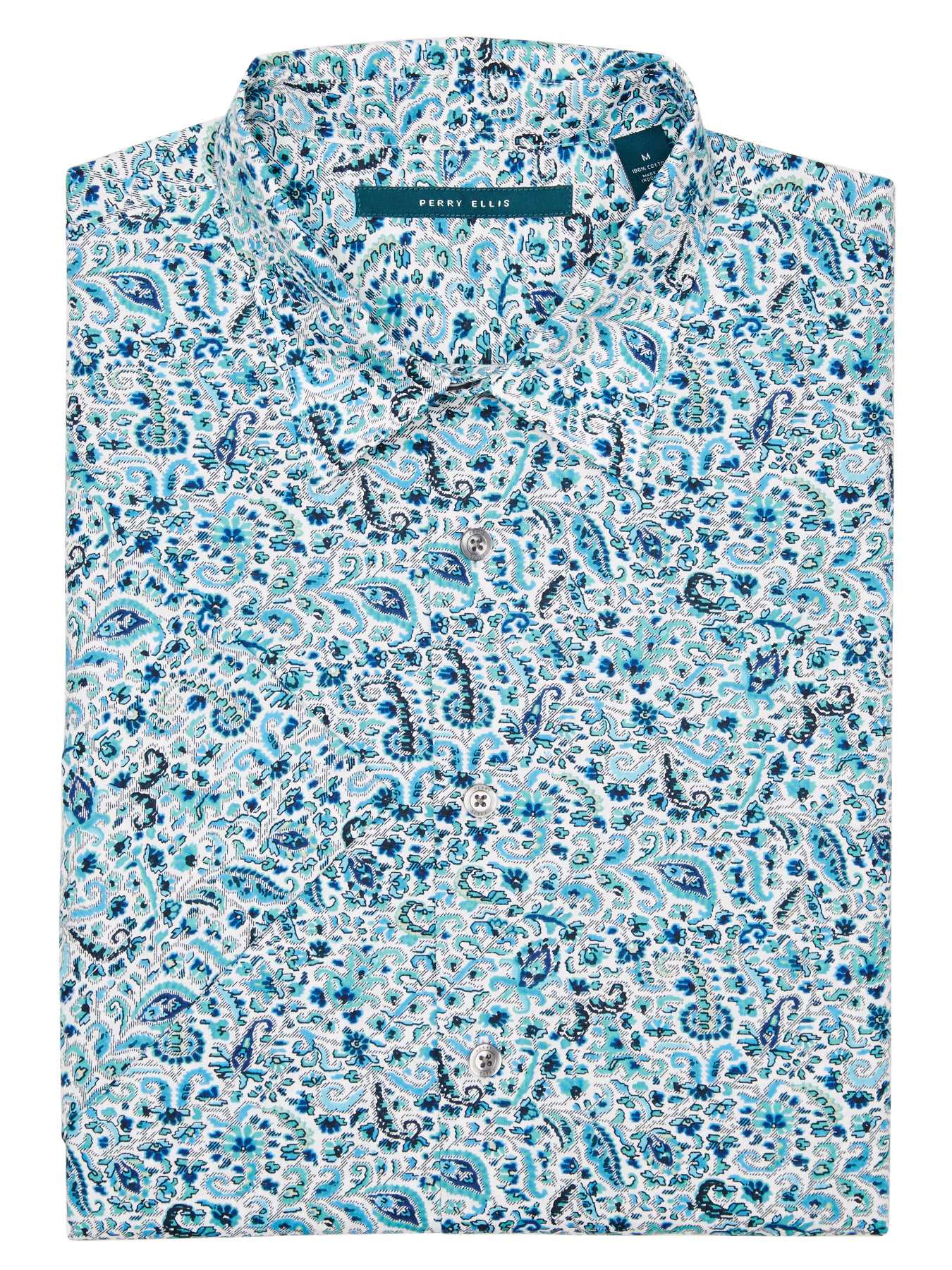 Perry Ellis Short Sleeve Multiprint Shirt