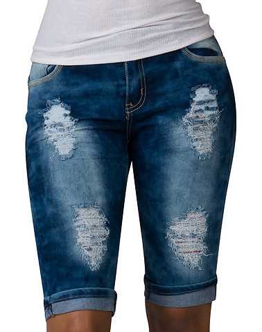 ESSENTIALS WOMENS Blue Clothing / Denim Shorts