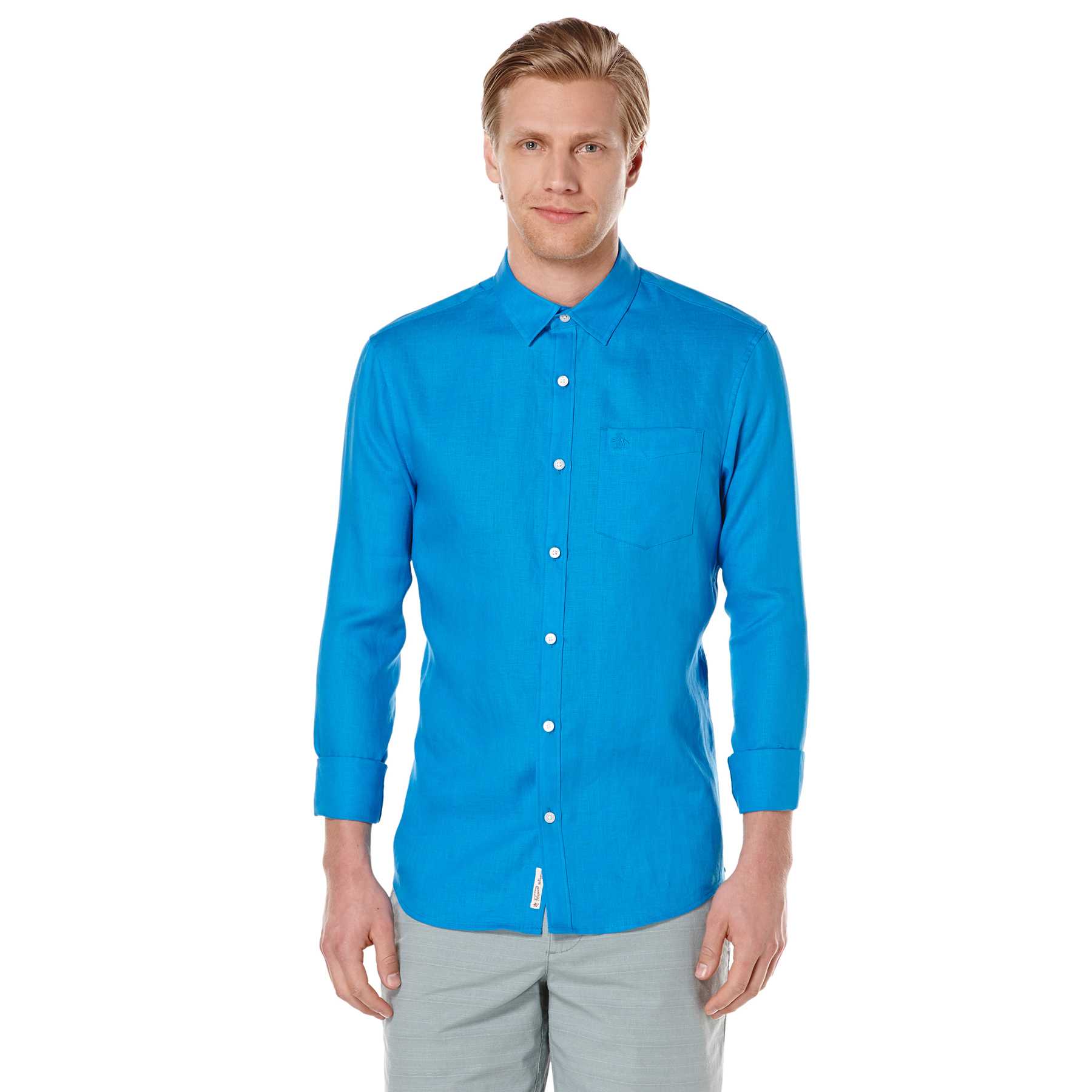 Original Penguin SOLID LINEN SHIRT