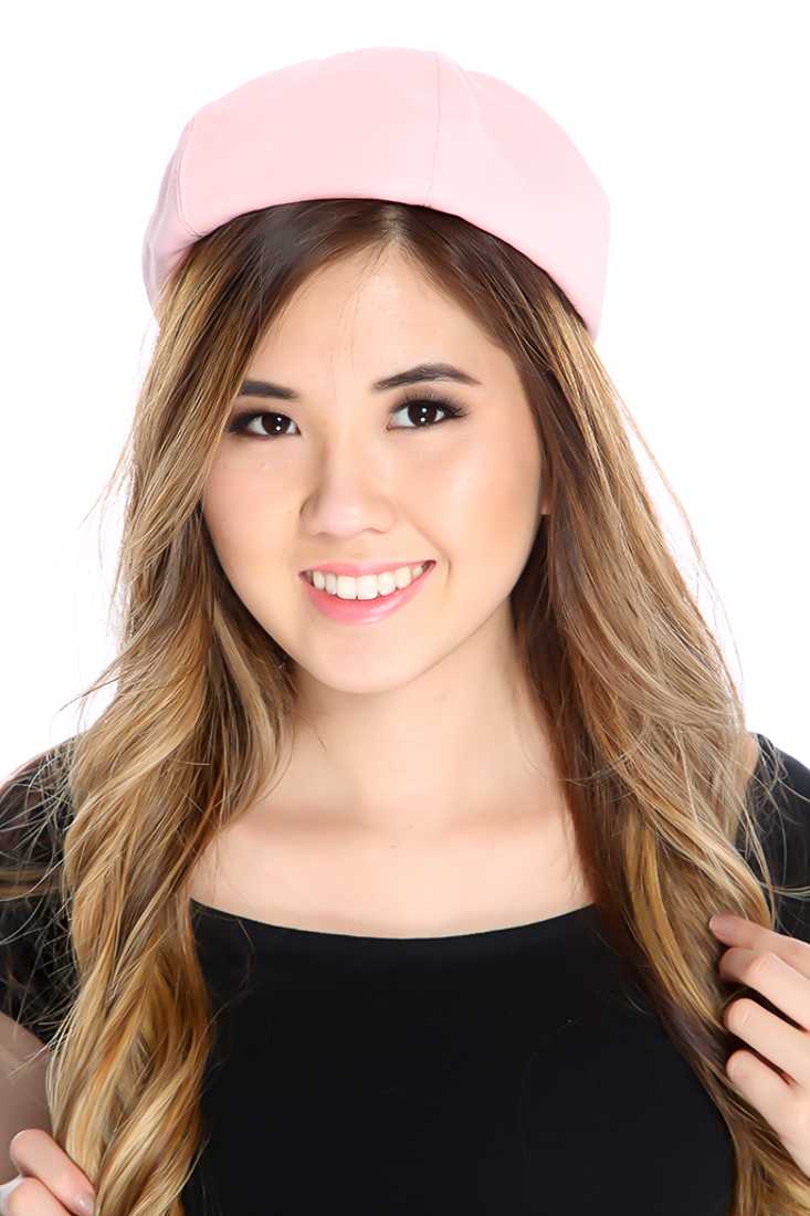 Dusty Pink Stitch No Brim Beret