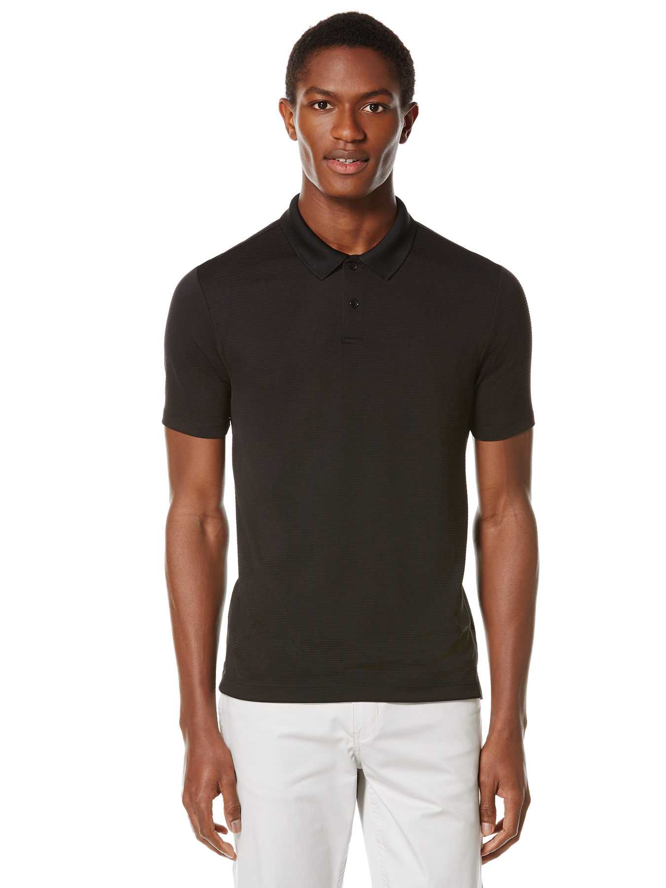 Perry Ellis Short Sleeve Textured Rib Polo