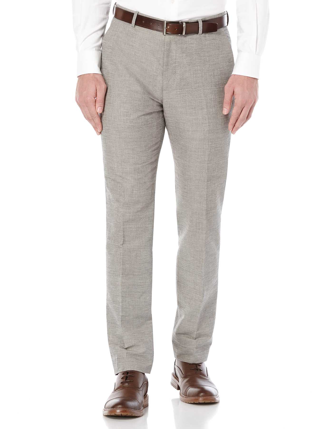 Perry Ellis Slim Fit End on End Linen Suit Pant
