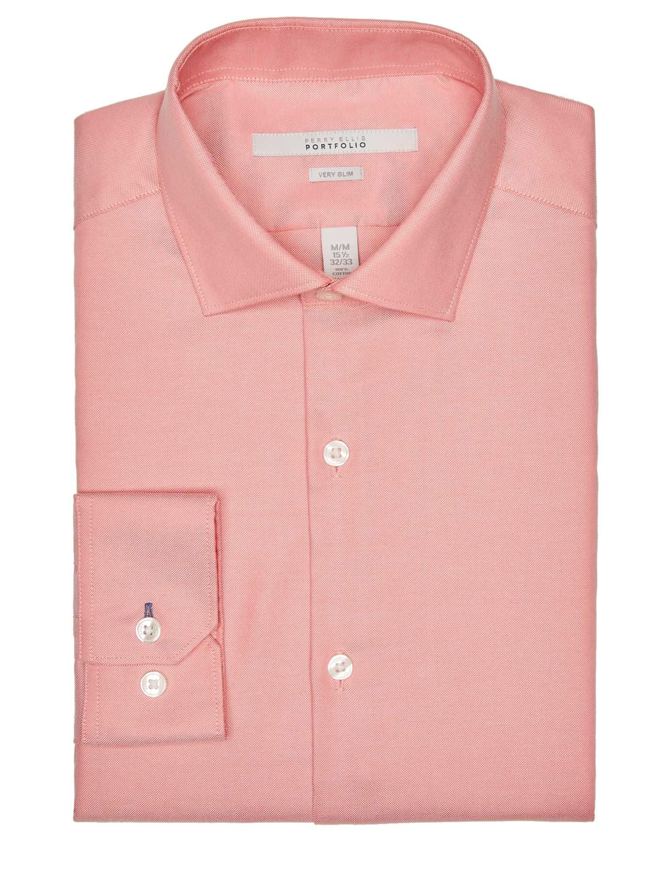 Perry Ellis Very Slim Solid Oxford Dress Shirt