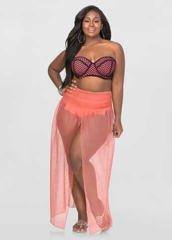 Crochet Flyaway Maxi Skirt Cover-Up