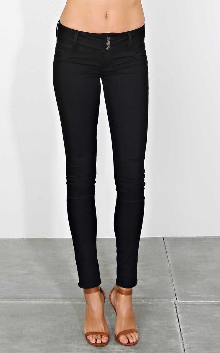 Need You Denim Skinny Jeans - Black Denim in Size by Styles For Less