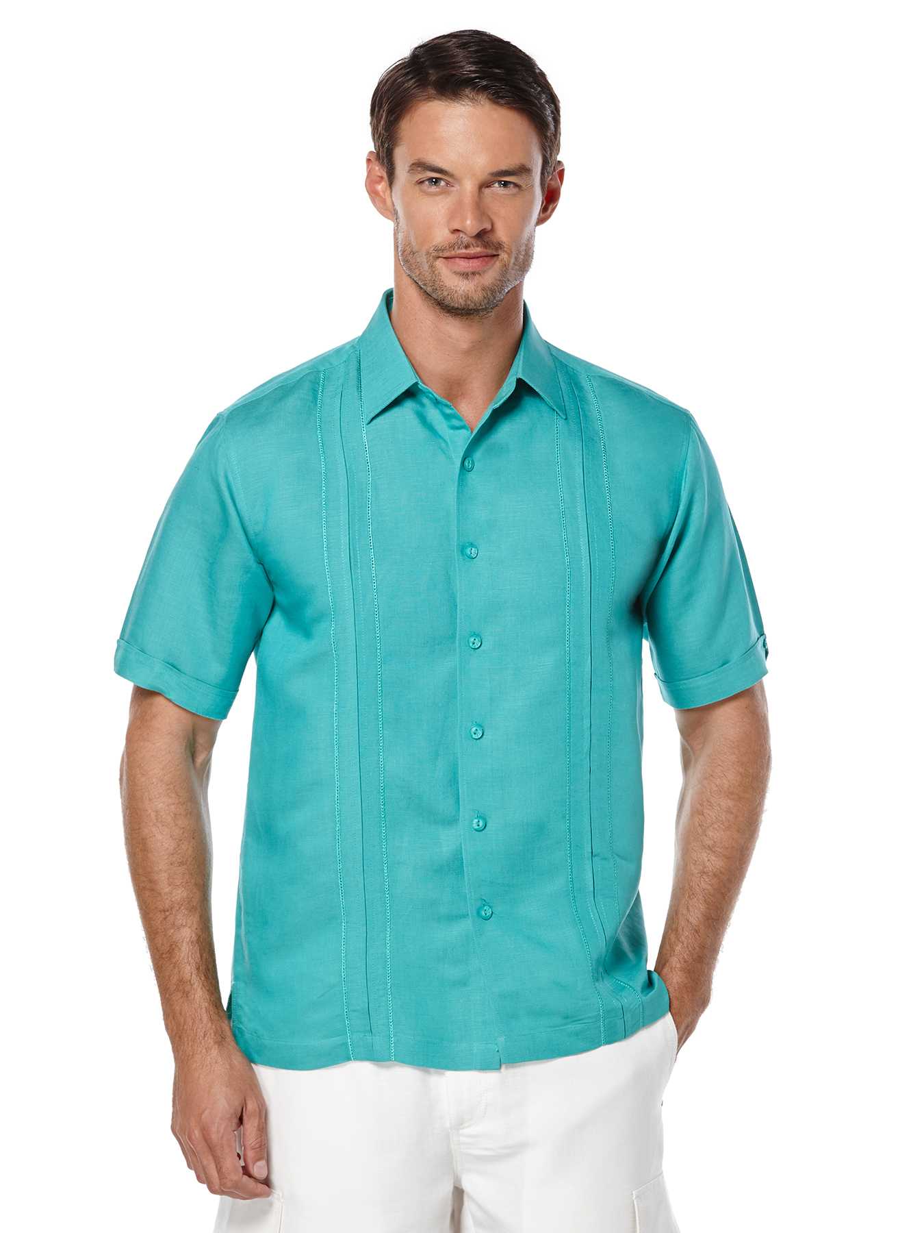 Cubavera Short Sleeve Linen Pleat