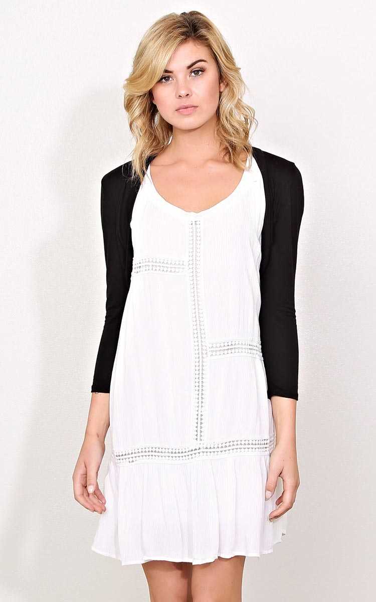 Evening Out Knit Shrug - - Black in Size by Styles For Less