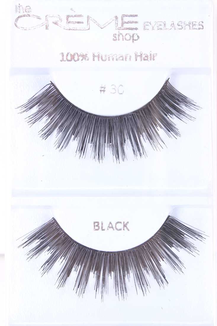 Black Full Volume Lengthening Glamour Human Hair Eyelashes