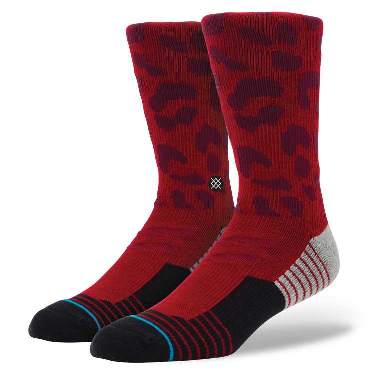 Stance Cheets Crew RED S/M FUSION ATHLETIC Socks