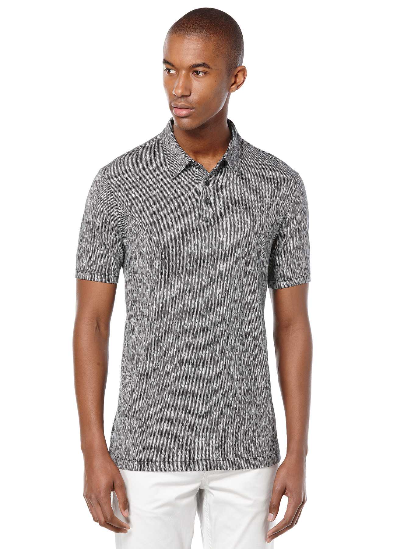Perry Ellis Short Sleeve Geometric Printed Polo