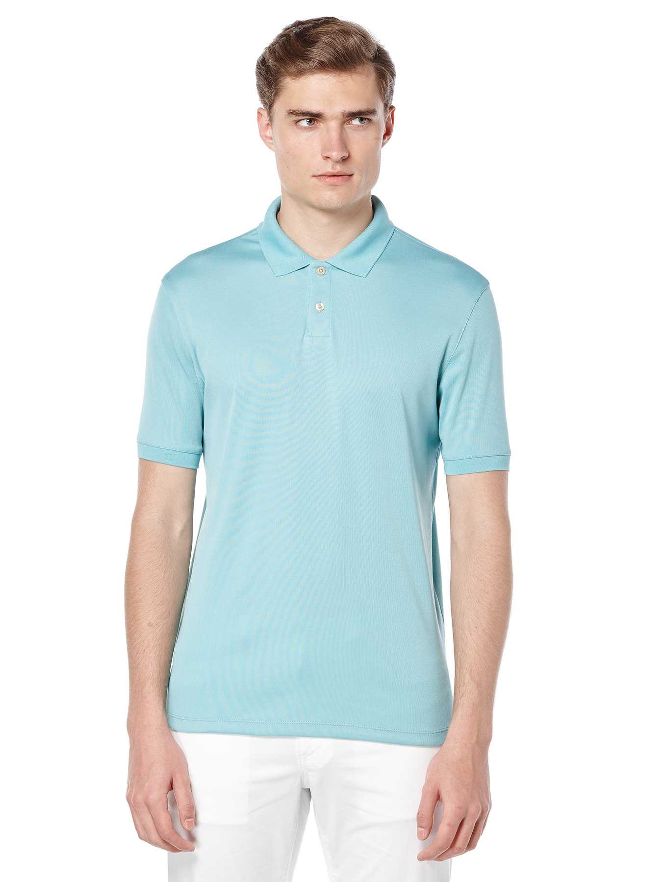 Perry Ellis Short Sleeve Two Button Polo