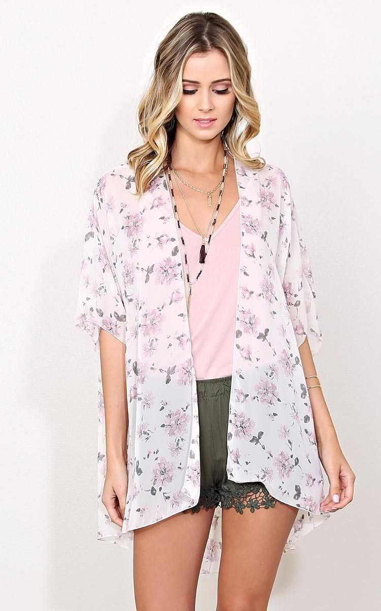 Floral Dreams Woven Wrap - - White Combo in Size by Styles For Less