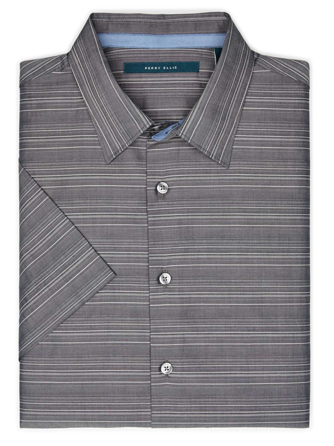 Perry Ellis Big and Tall Short Sleeve Stripe Shirt