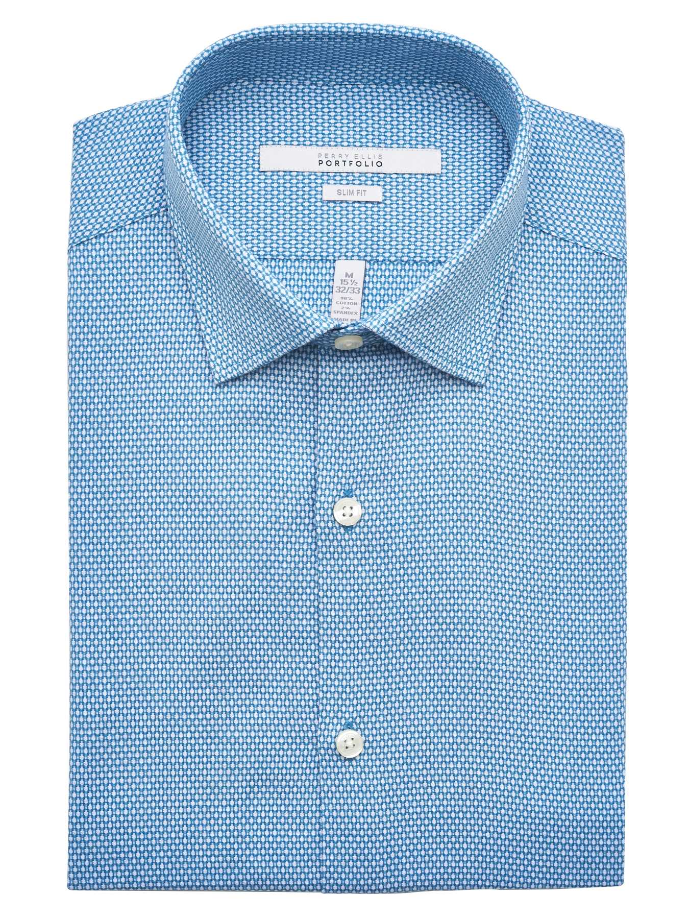 Perry Ellis Slim Fit Pebble Dobby Dress Shirt