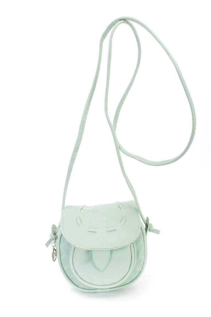 Sage Faux Leather Woven Mini Handbag