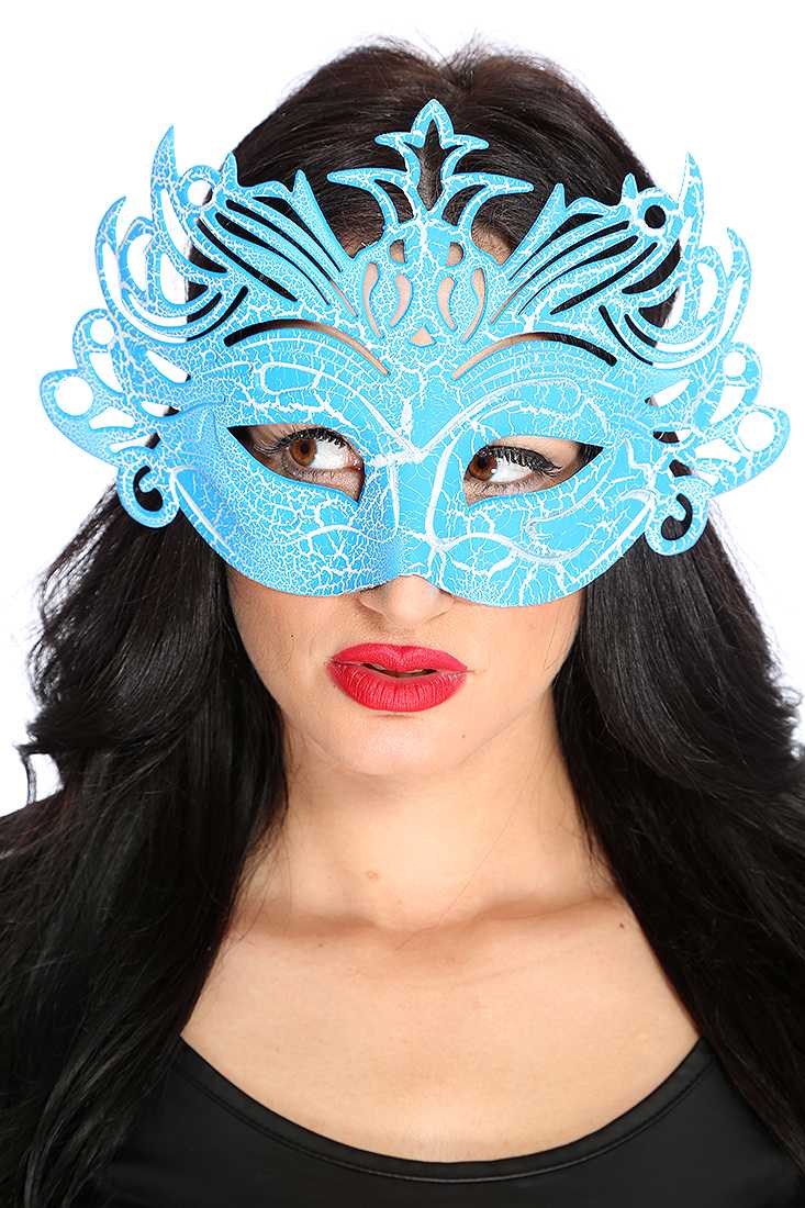 1 PC Blue Crackle Paint Face Mask