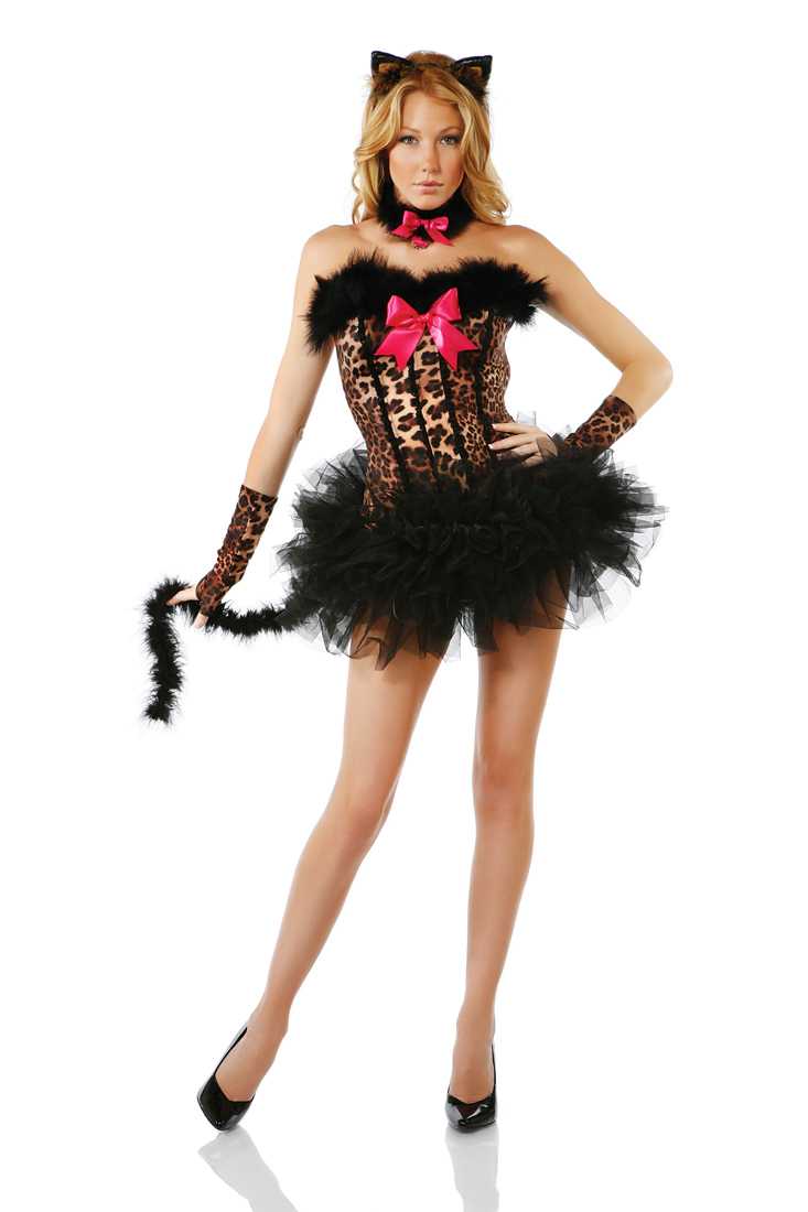 BROWN MISS MEOW SEXY COSTUME