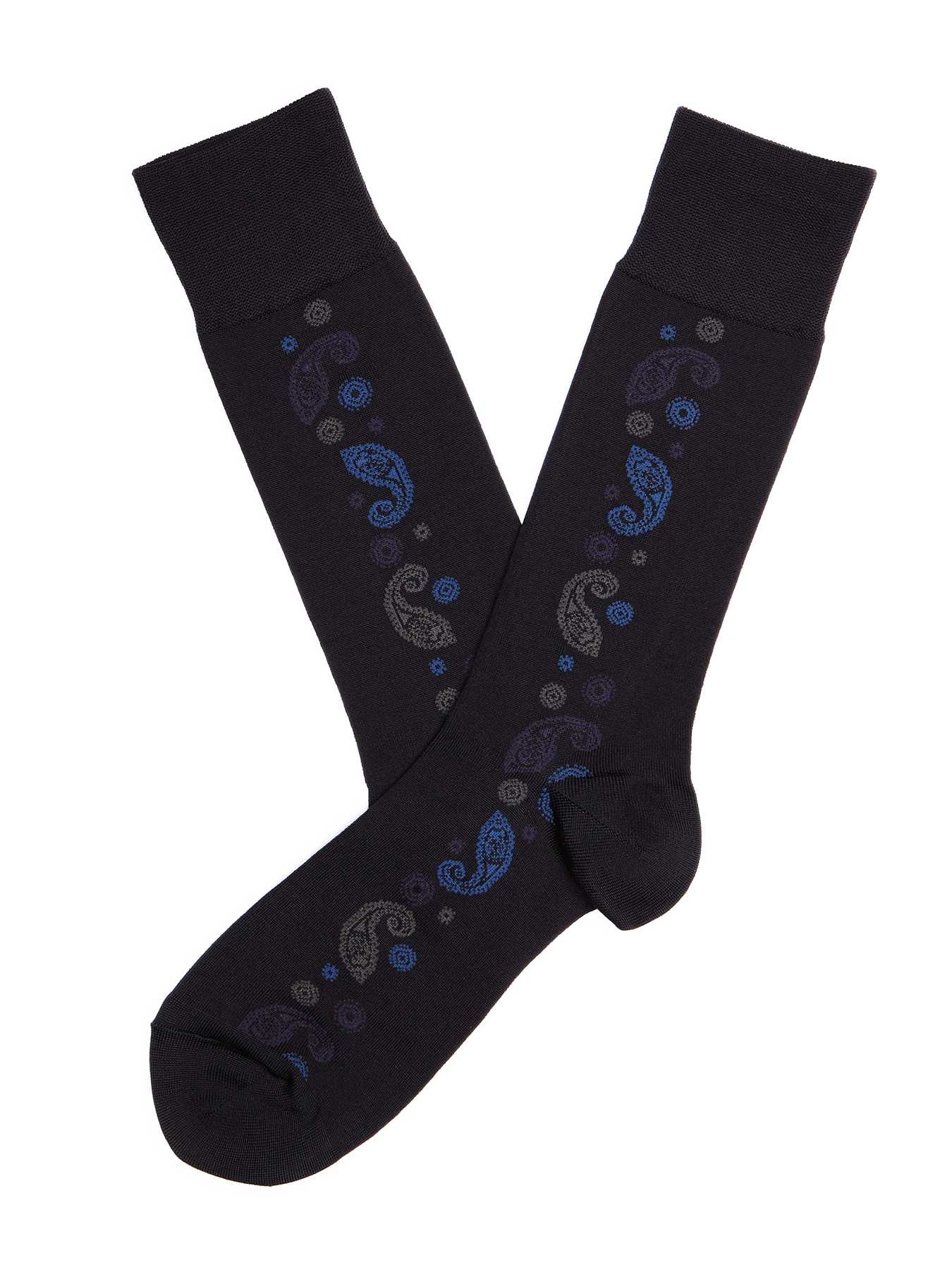 Perry Ellis Microluxe Paisley Clock Sock