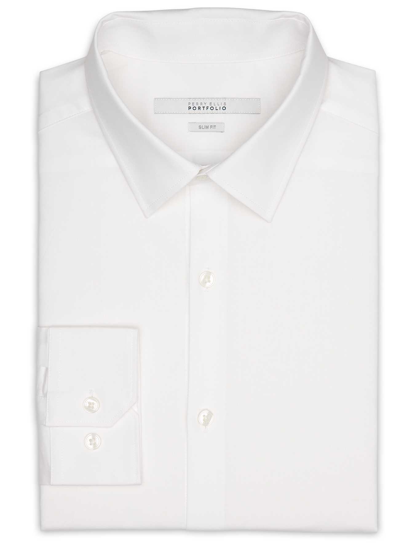 Perry Ellis Slim Fit Birdseye Portfolio Dress Shirt