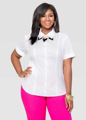 Short Sleeve Button Front Shirt