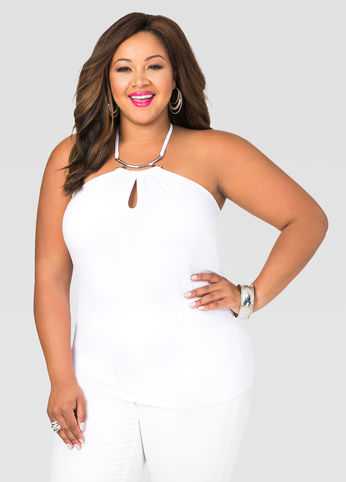 Silver Hardware Halter Top