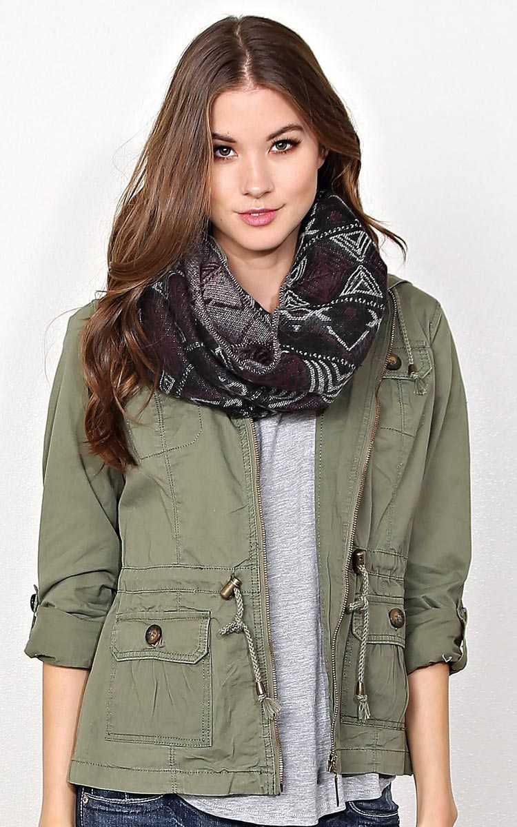 Alps Slopes Woven Scarf - N/S - Black by Styles For Less