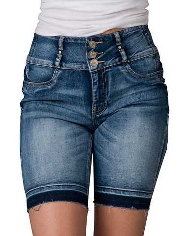 ESSENTIALS WOMENS Blue Clothing / Denim Shorts