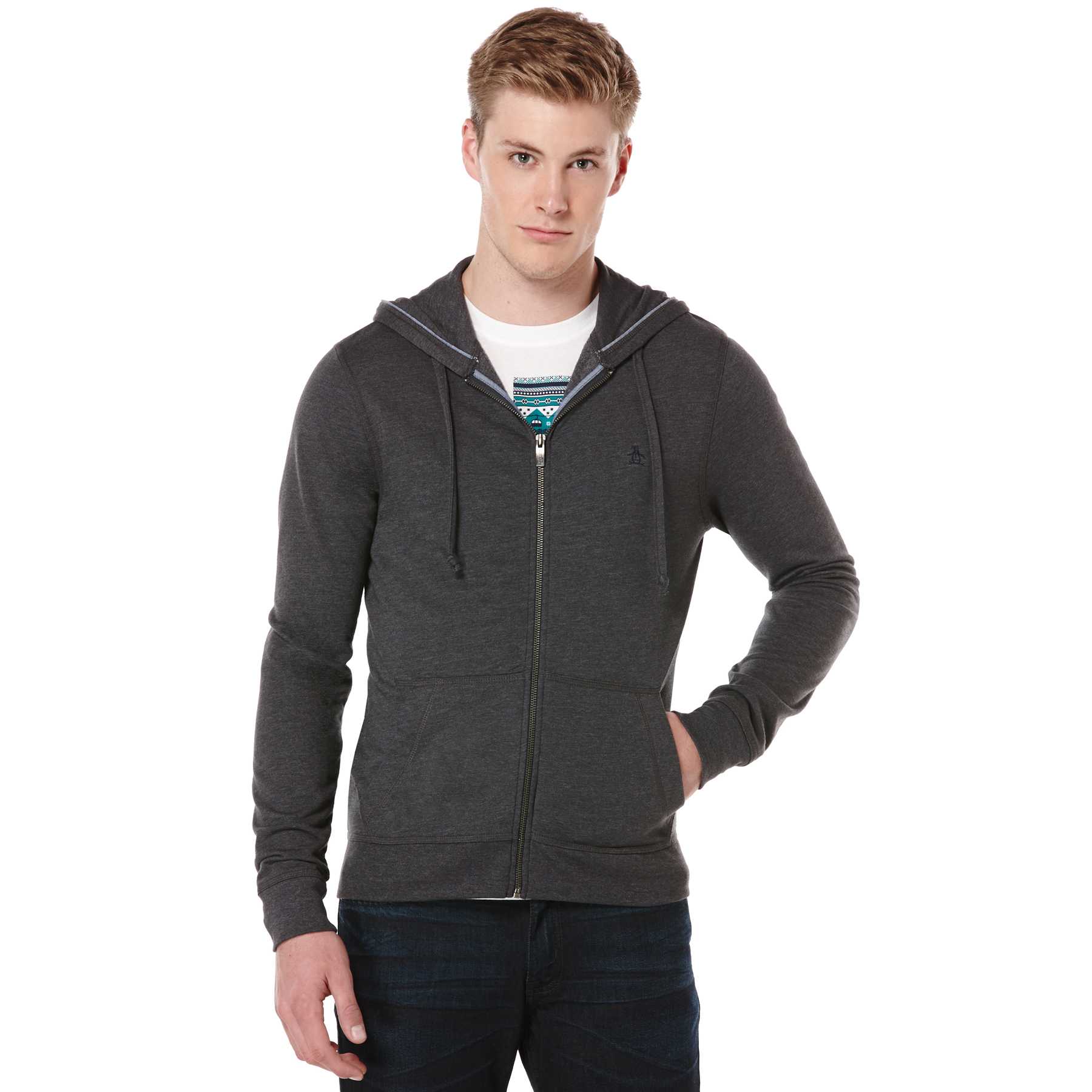 Original Penguin P55 BASIC HEATHERED HOODIE