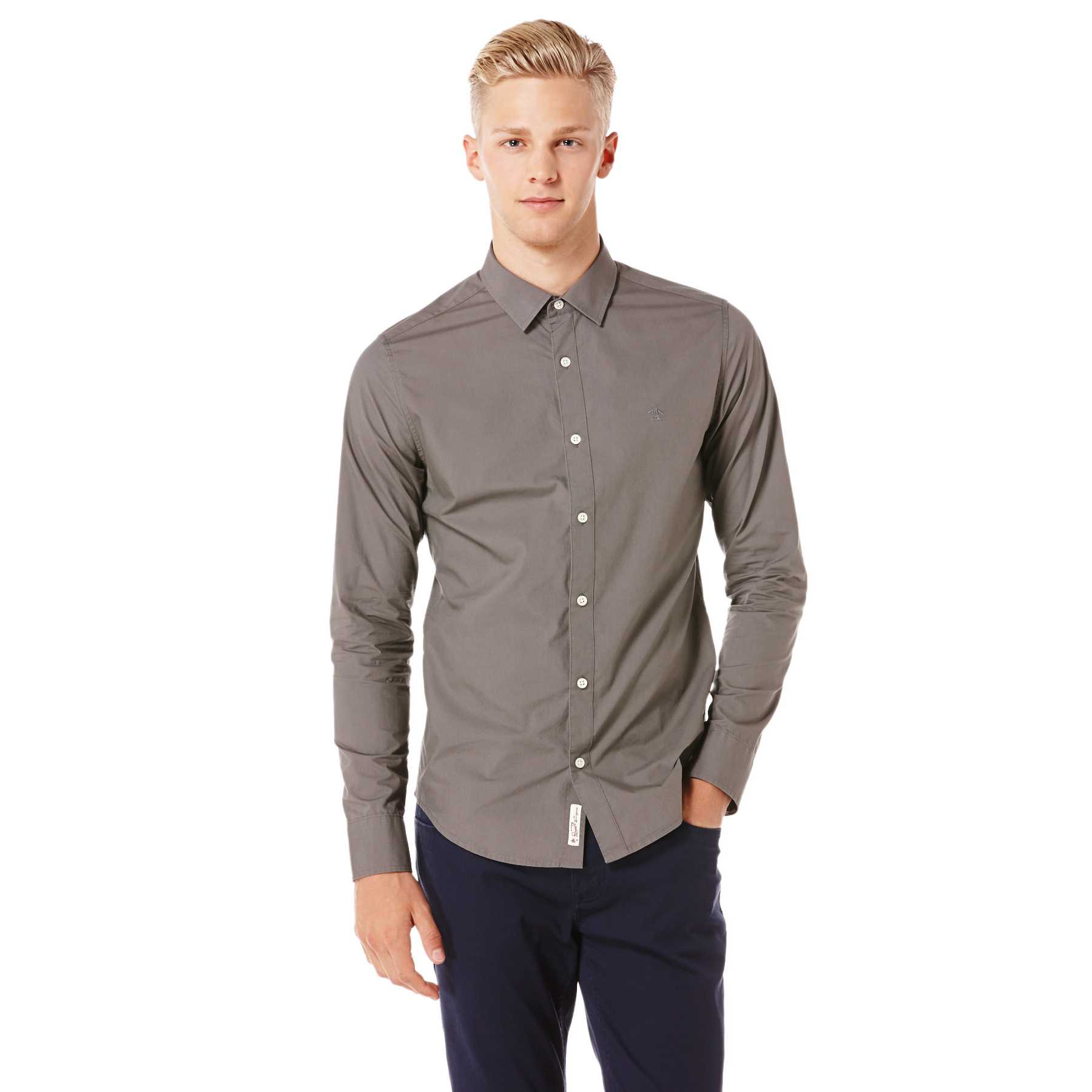 Original Penguin LONG SLEEVE SOLID ROGUE SHIRT
