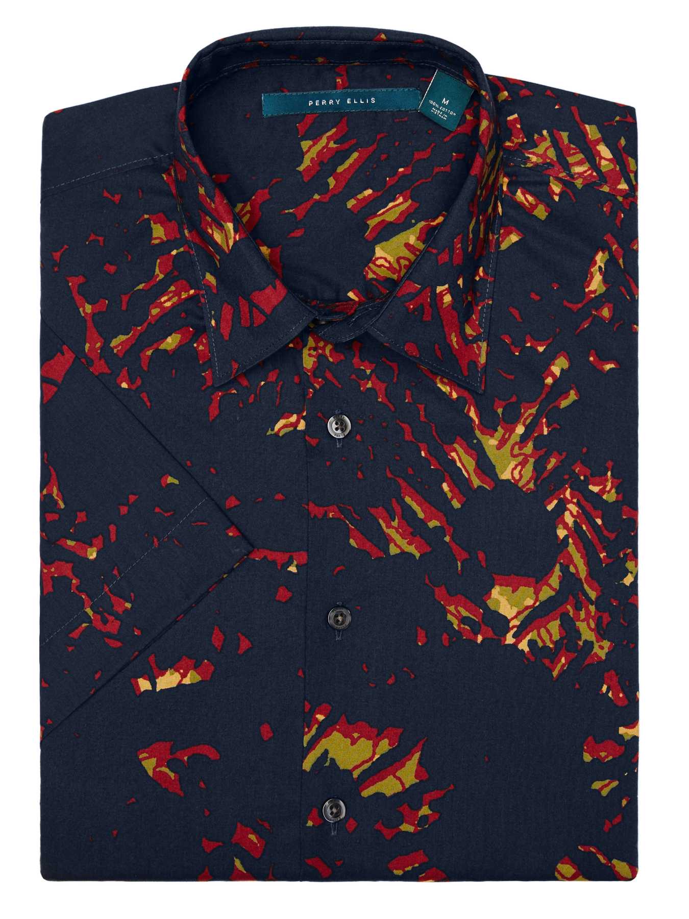 Perry Ellis Short Sleeve Exclusive Acid Print Shirt