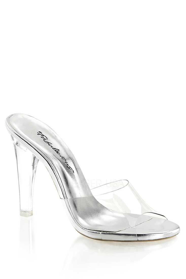 Clear Slip On Sandal High Heels Plastic