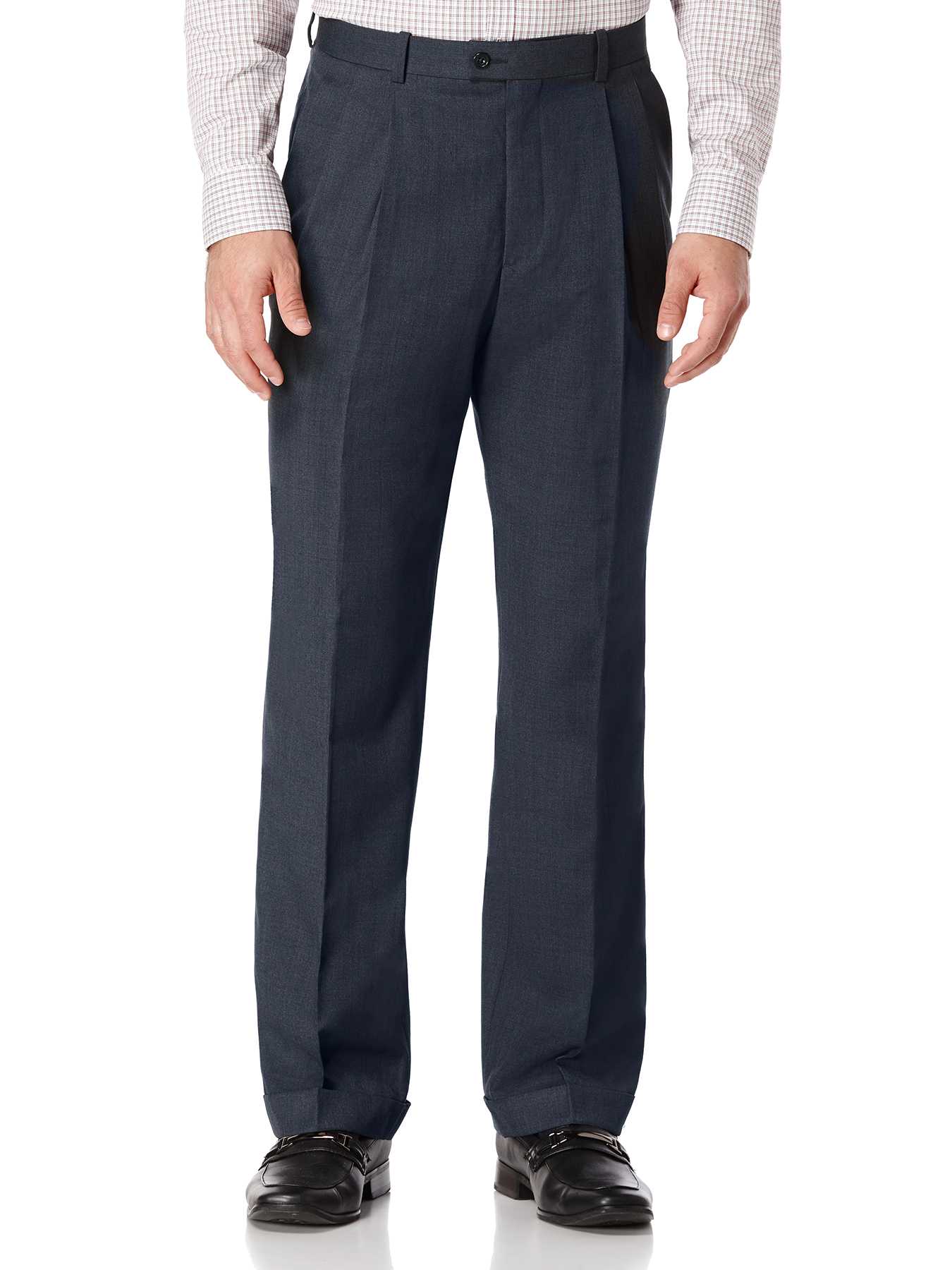 Perry Ellis Double Pleated Classic Fit Portfolio Pant