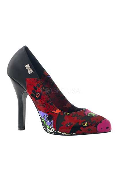 Black Zombie Printed Pump High Heels