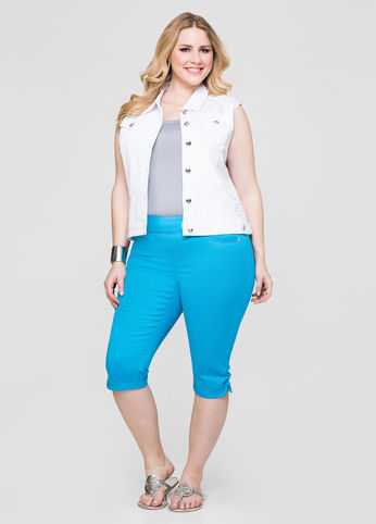 Pull-On Ruched Skimmer Pant