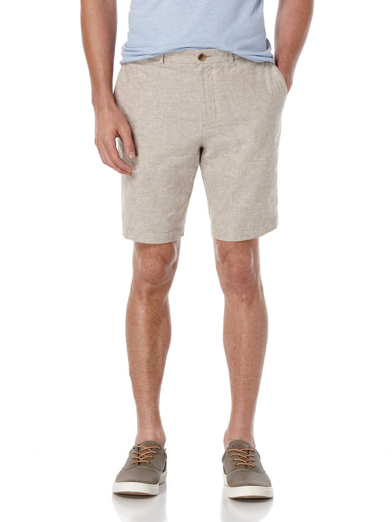 Perry Ellis Linen Cotton Textured Solid Short
