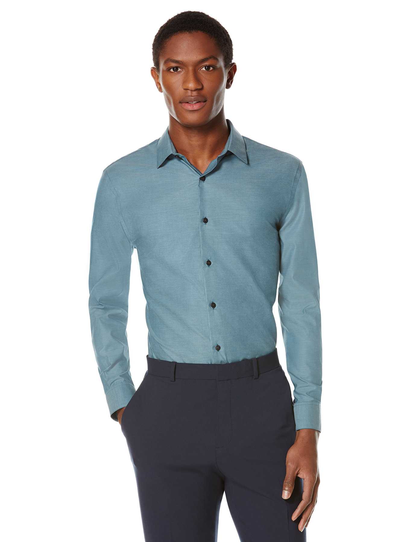 Perry Ellis Non-Iron Luxury Iridescent Shirt