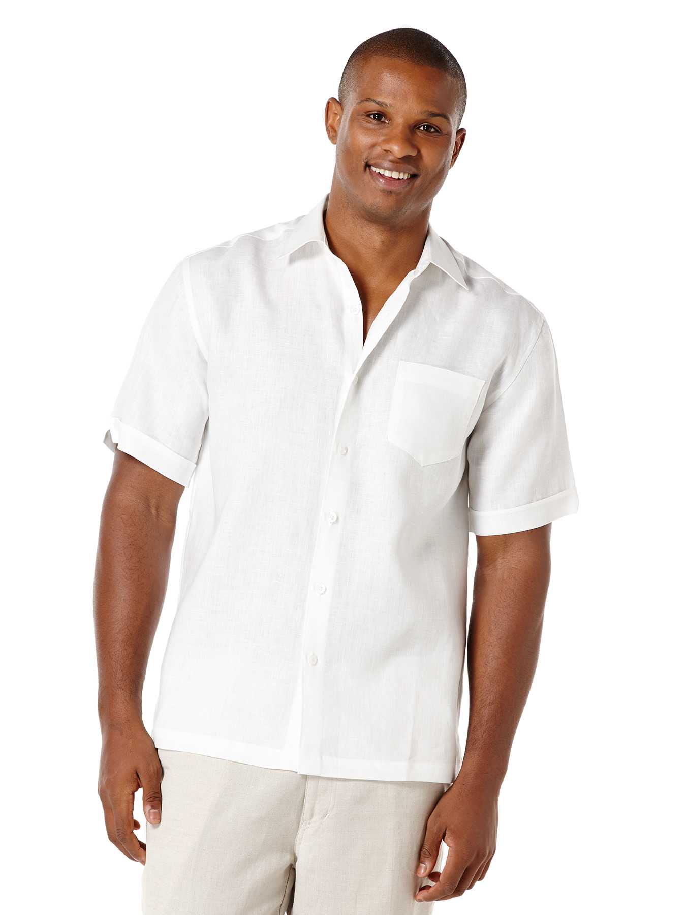 Cubavera 100% Linen Short Sleeve 1 Pocket Shirt