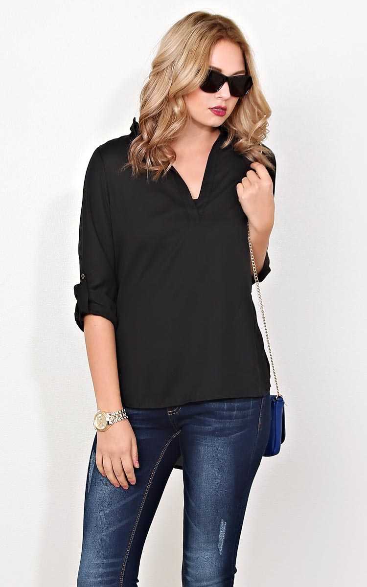 Jackie Woven Top - SML - Black in Size Small by Styles For Less