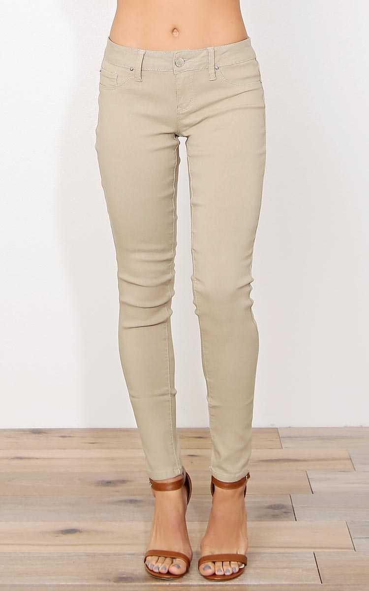On Tour Hyperstretch Jeggings - XLGE - Khaki in Size X-Large by Styles For Less